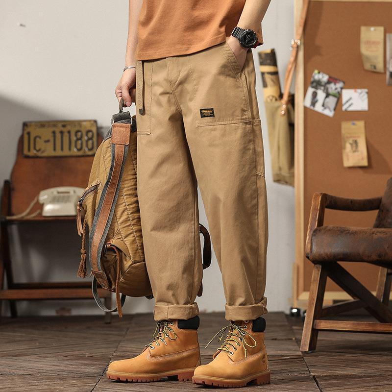 Men's workwear khaki pants leg binding pants