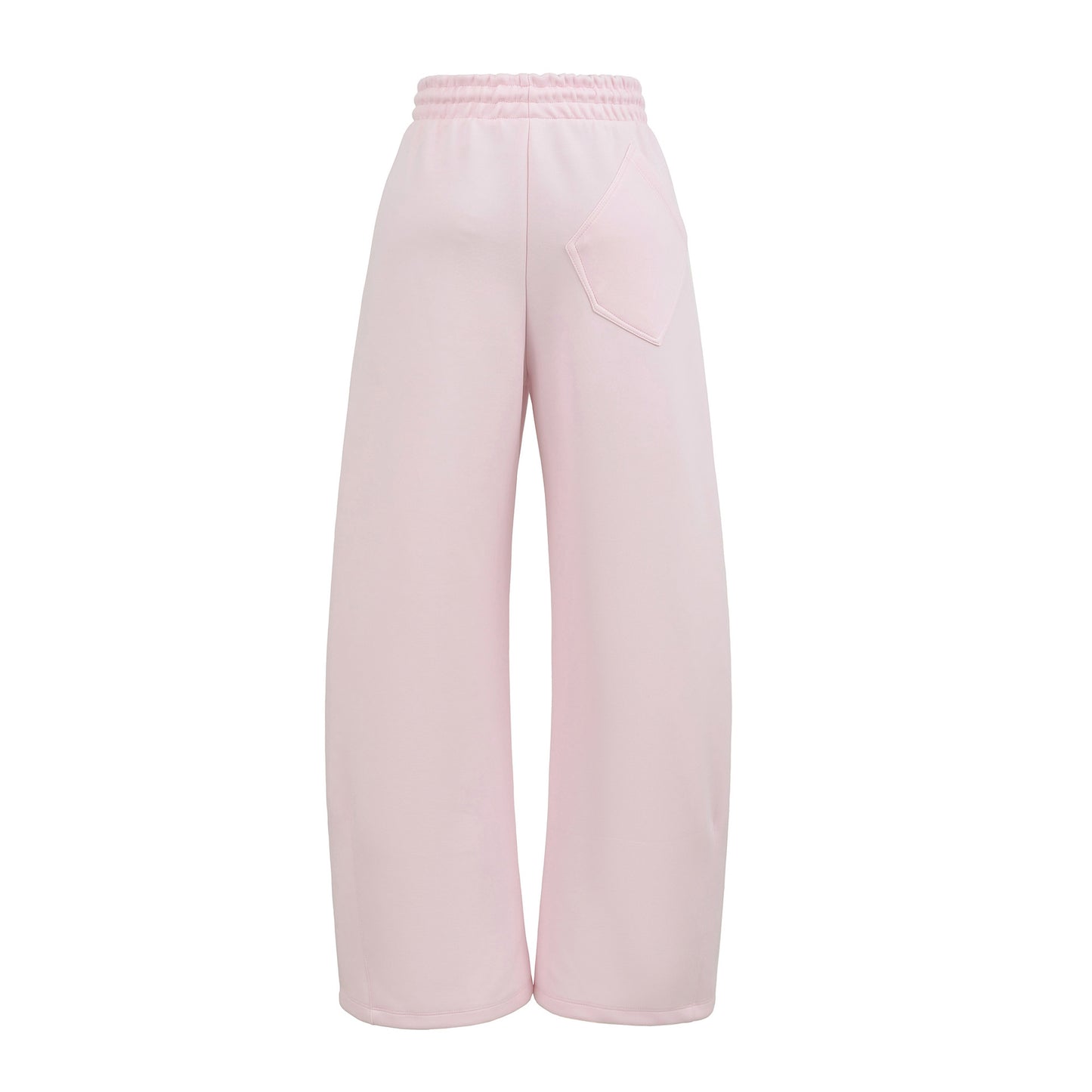 Minimally designed drawstring elastic waistband loose wide leg curved knife pants casual pants