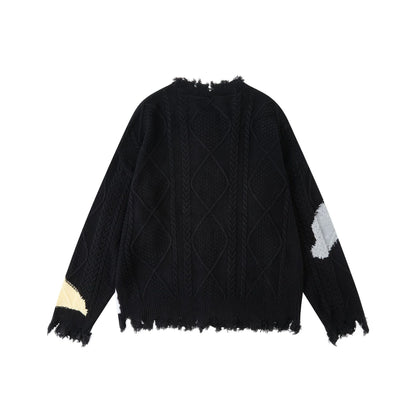 Knit Cardigan Sweater for Men and Women Casual Loose Fit Outerwear