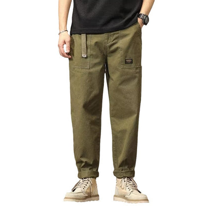 Men's workwear khaki pants leg binding pants