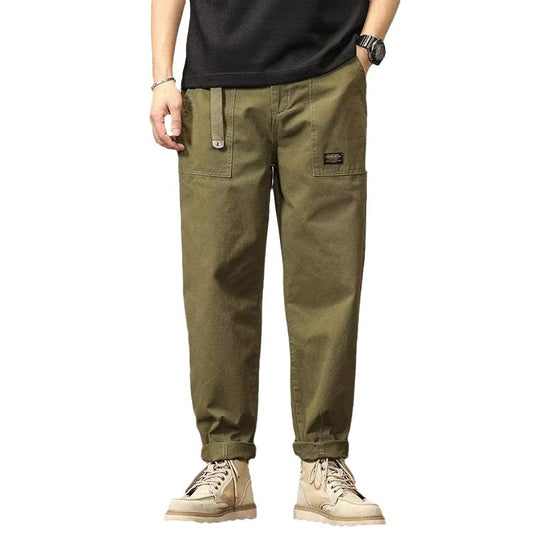 Men's workwear khaki pants leg binding pants
