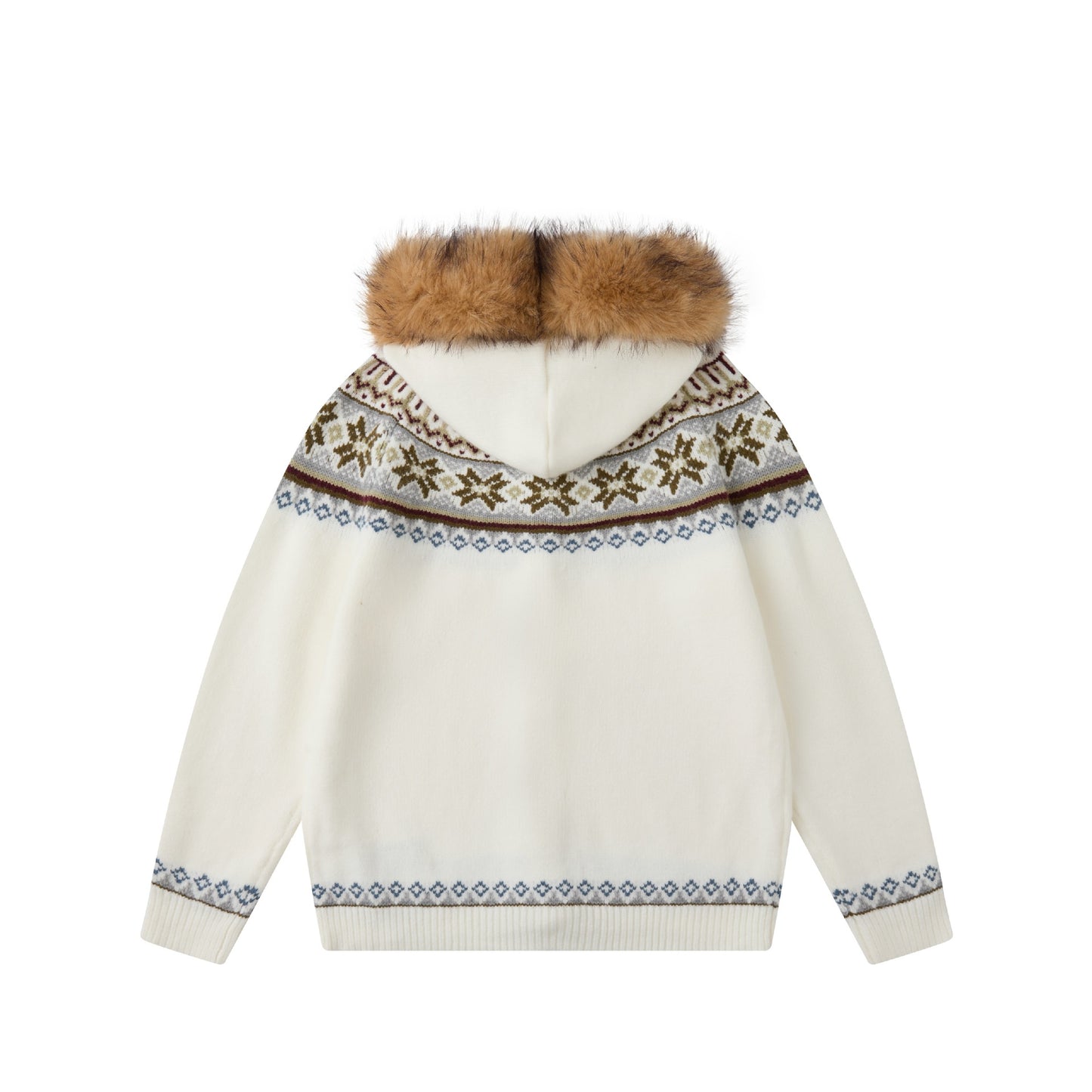 Long Sleeve Hooded Thick Knit Cardigan Sweater for Men and Women