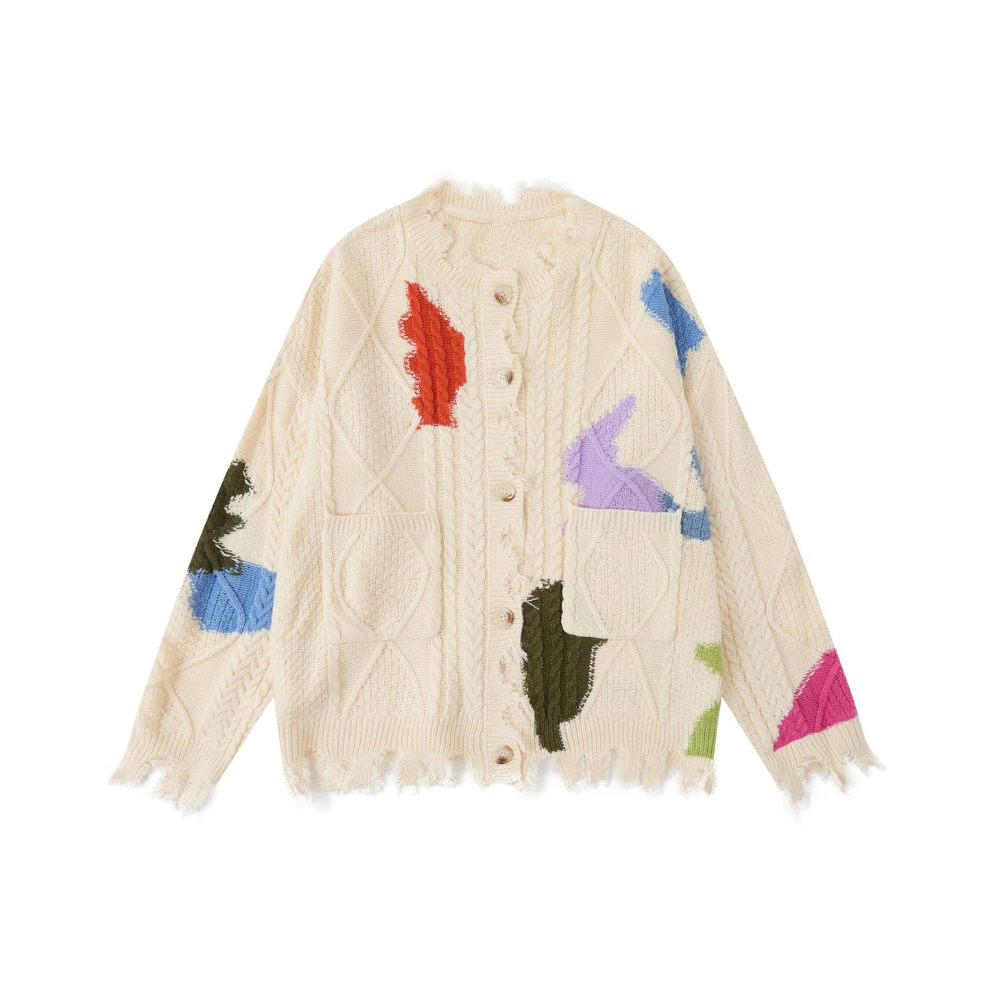 Knit Cardigan Sweater for Men and Women Casual Loose Fit Outerwear