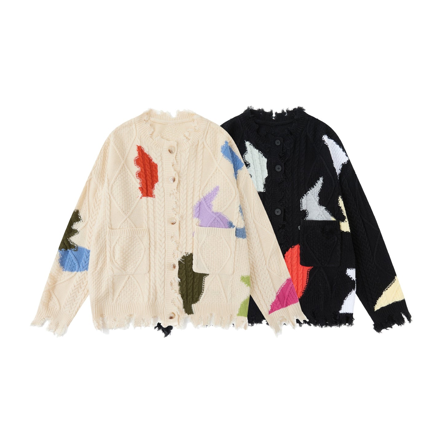 Knit Cardigan Sweater for Men and Women Casual Loose Fit Outerwear