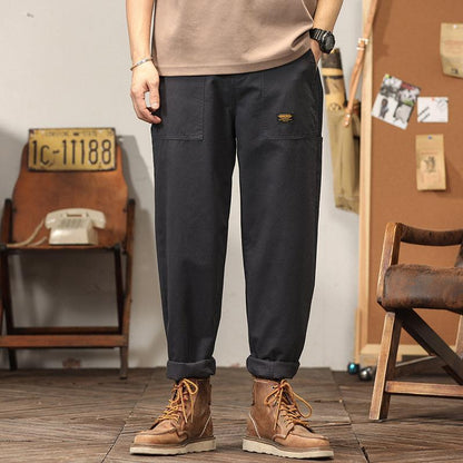 Men's workwear khaki pants leg binding pants